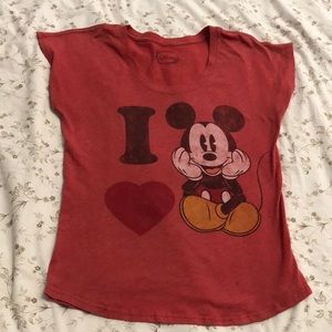 I love Mickey red shirt